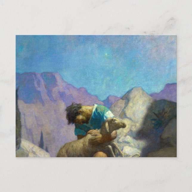 Det förlorade fåret, 1926 av Newell Convers Wyeth Vykort (Framsida)