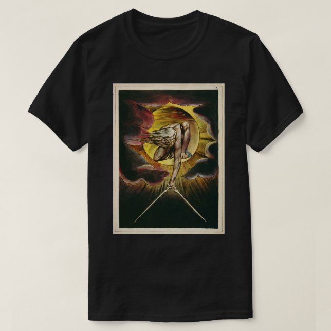 "Det forntida av dag" manar Tshirt William Blake Tee Shirt (Design framsida)
