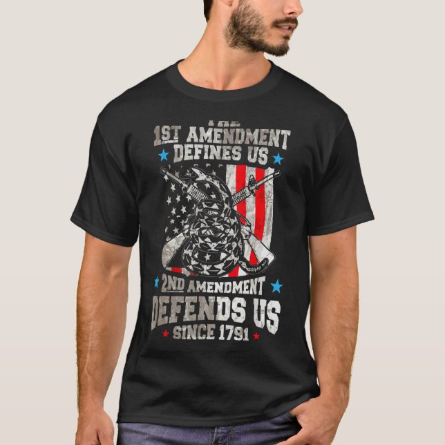 Det första ändringsförslaget definierar oss som de t shirt (Framsida)