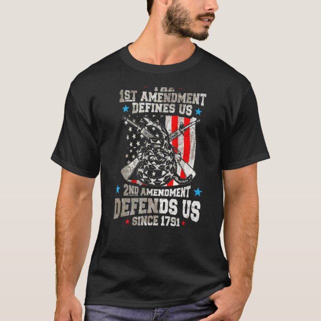 Det första ändringsförslaget definierar oss som de t shirt (Framsida)