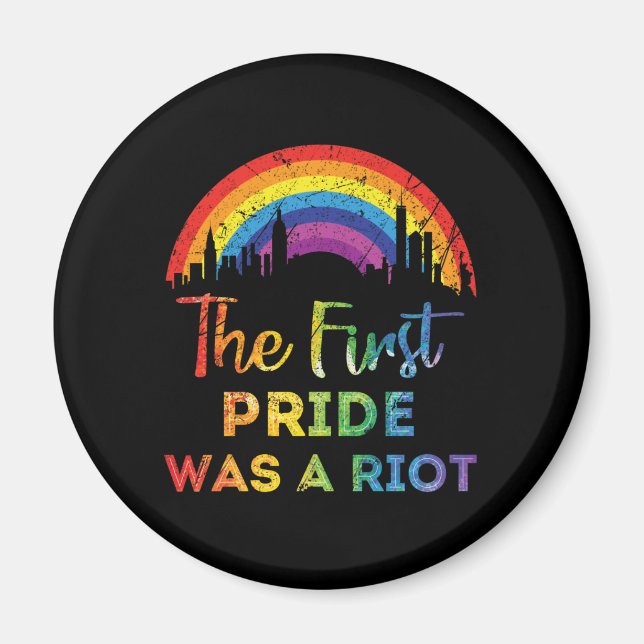 Det första Gay pride var en Riot LGBT Magnet (Framsidan)
