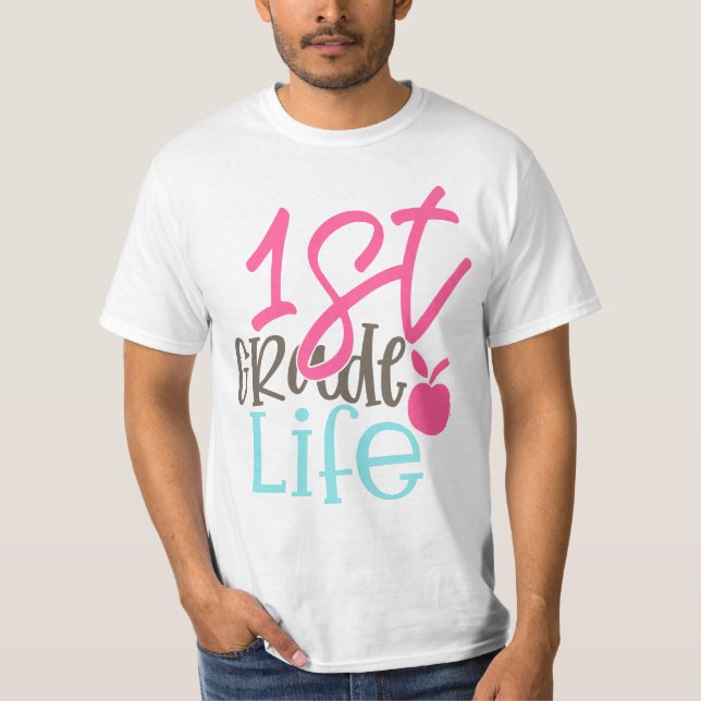 Det första klass-designvärdet för vit röd Manar T Shirt (Framsida)