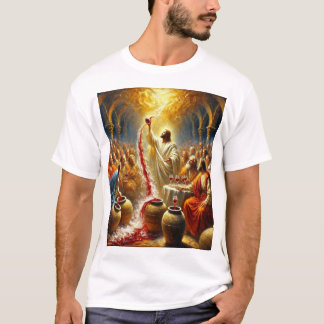Det första Miracle - Jesus förvandlar Vatten till T Shirt