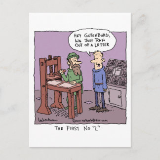 Det första numret "L" Vykort