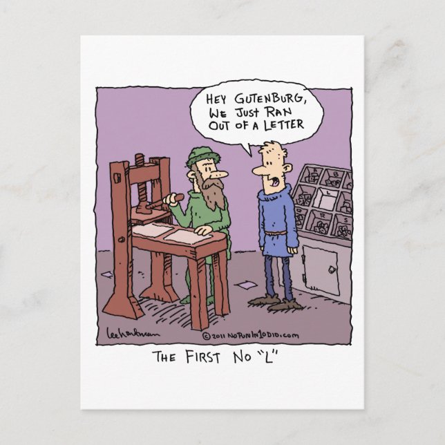 Det första numret "L" Vykort (Framsida)