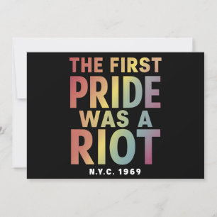 Det första Pridet var ett Rot HBT Gay Ally Rainbow Inbjudningar