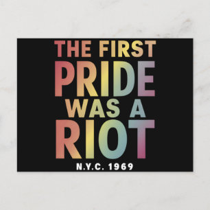 Det första Pridet var ett Rot HBT Gay Ally Rainbow Vykort