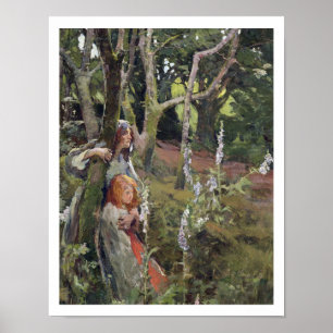Det förtrollade trät (olja på kanfas) poster