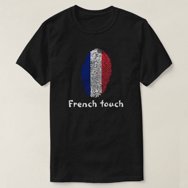 Det franska handlag identifierar med fingeravtryck tee (Design framsida)