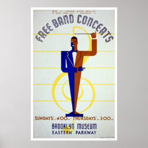Det fria musikbandet avtalar 1941 WPA Poster