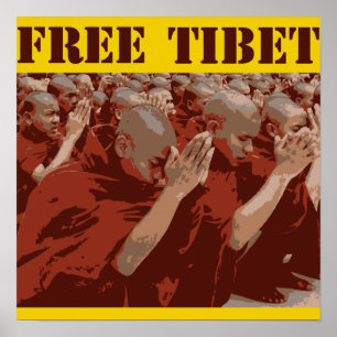 Det fria Tibet-buddistiska Munk Poster