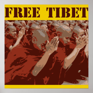 Det fria Tibet-buddistiska Munk Poster