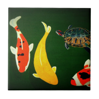 Det fridsamma damm kakelplatta