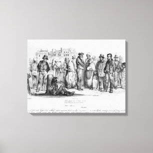 Det frigjorda folket, från 'La Caricature Canvastryck