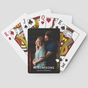 Det fulla fotoet med vit överdrar text casinokort