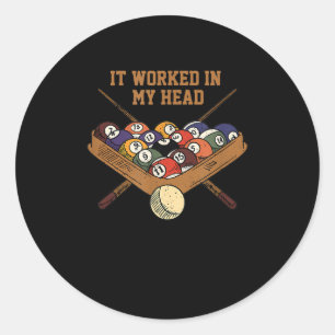 Det fungerade i min Billiards Gift 8-Boll Bassäng Runt Klistermärke