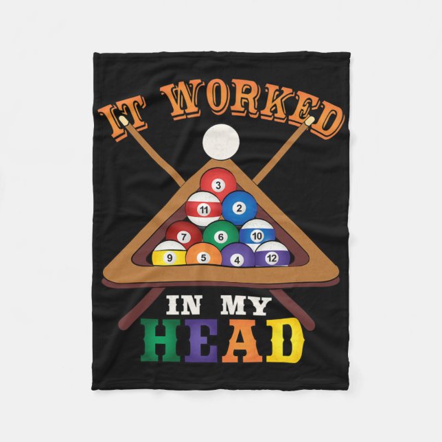 Det fungerade i mitt huvud, nooker Billiards Bassä Fleecefilt (Framsidan)