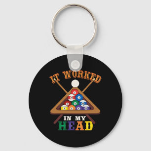 Det fungerade i mitt huvud, nooker Billiards Bassä Nyckelring