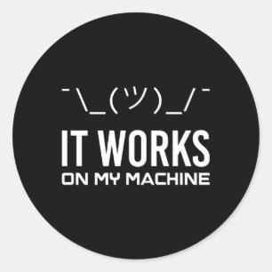 Det fungerar på Maskin Computer Science Programmer Runt Klistermärke