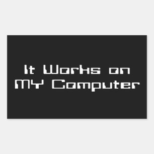 Det fungerar på MY Computer Sticker-konsten Rektangulärt Klistermärke