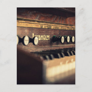 Det gamla Antique Tangentbord Piano Nycklar Instru Vykort