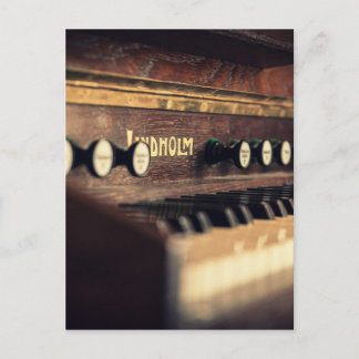 Det gamla Antique Tangentbord Piano Nycklar Instru Vykort