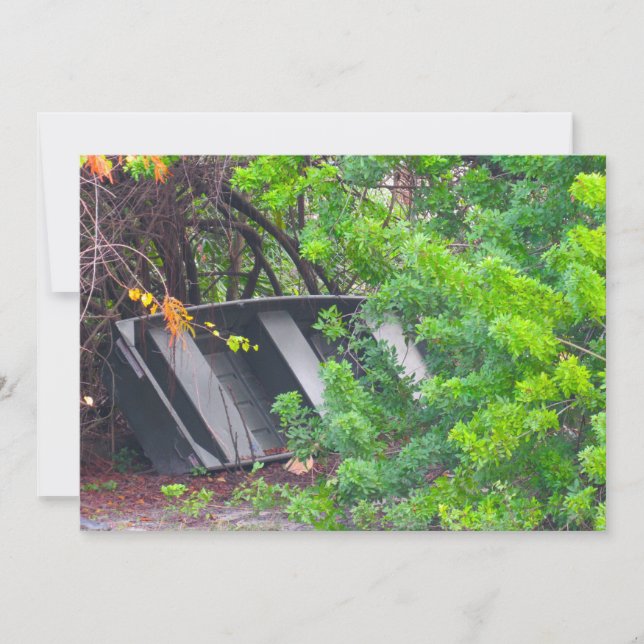 Det gamla båtkortet för flata hälsningar kort (Framsida)