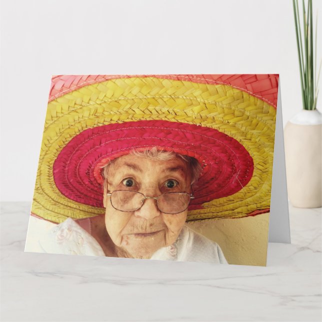 DET GAMLA DAM-ÖVERSIKTERADE BIRTHDAY-KORTET KORT (Framsida)