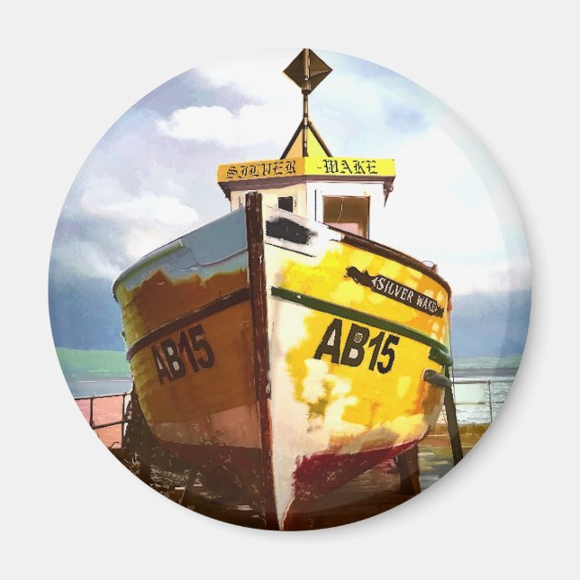 DET GAMLA FISKEFARTYGET MAGNET (Framsidan)