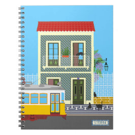 Det gamla huset med katter och gult anteckningsbok