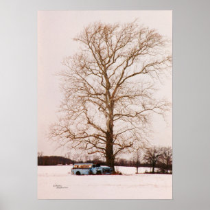 Det gamla klassiska tankfartyget lastbil Sycamore Poster