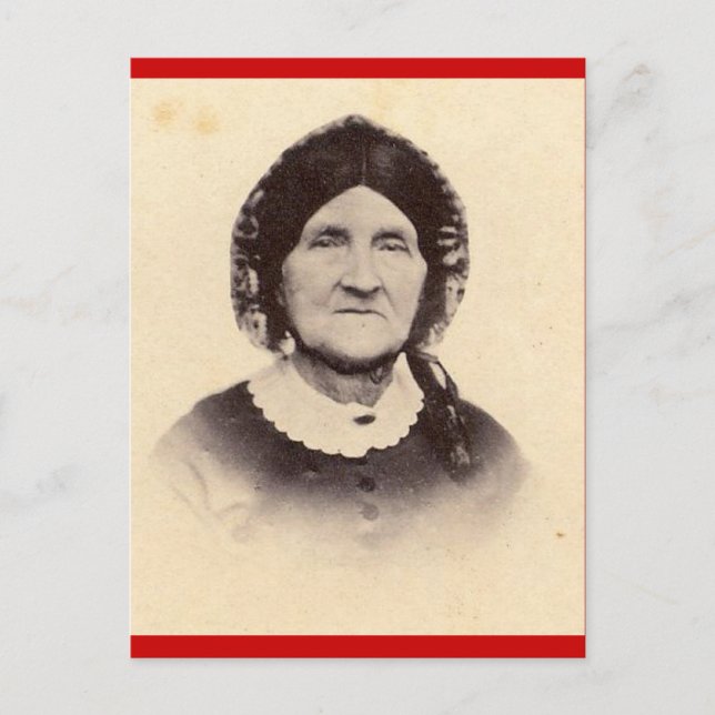 Det gamla kvinnliga kortet vykort (Framsida)