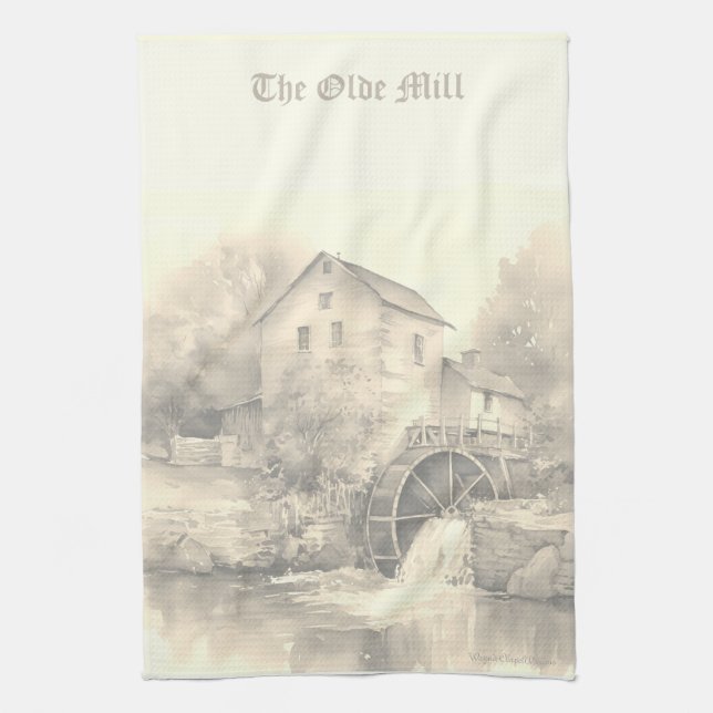 Det gamla Land Mill Kitchen Towel Customize Kökshandduk (Vertikal)