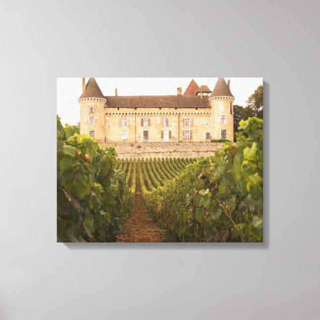 Det gamla medeltida slottet Chateau de Rully i Cot Canvastryck (Framsida)