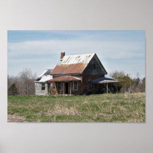 Det gamla övergivna huset i Land Poster