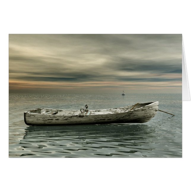 Det gammala fartyget hälsningskort (Framsidan Horizontal)