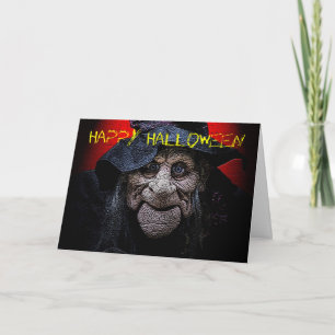 Det gammala häxaHalloween kortet Kort