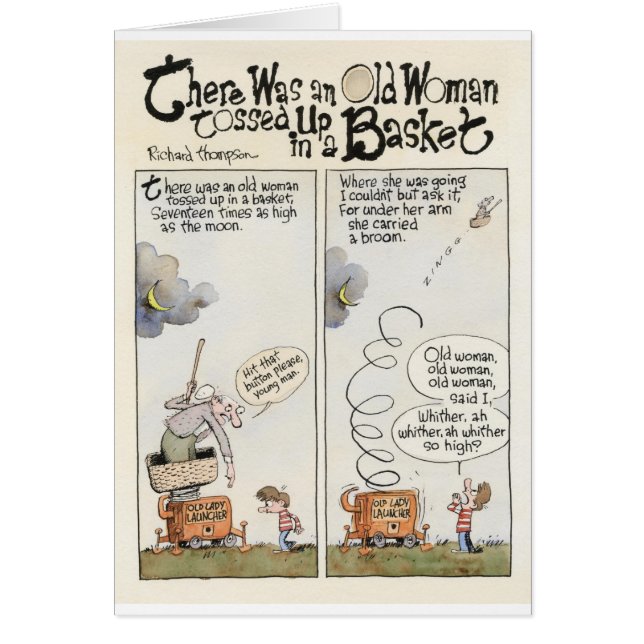 Det gammala kvinnakortet hälsningskort (Framsidan)