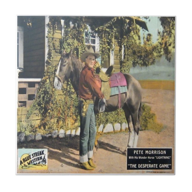 Det gammala westerna trycket för kakelplatta (Framsidan)