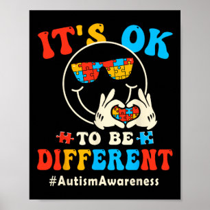 Det går bra för en annorlunda autism Groovy Smile  Poster
