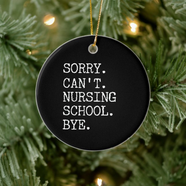Det går inte att amma School Adjö Funny Student Nu Julgransprydnad Keramik (Träd)