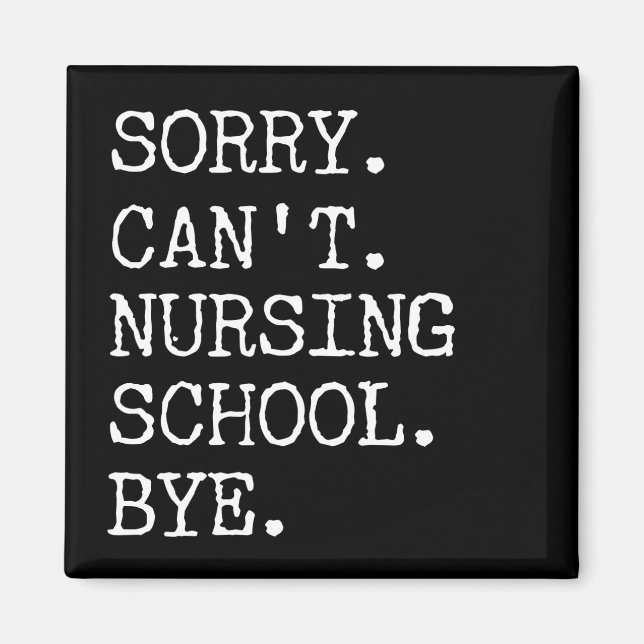 Det går inte att amma School Adjö Funny Student Nu Magnet (Framsidan)