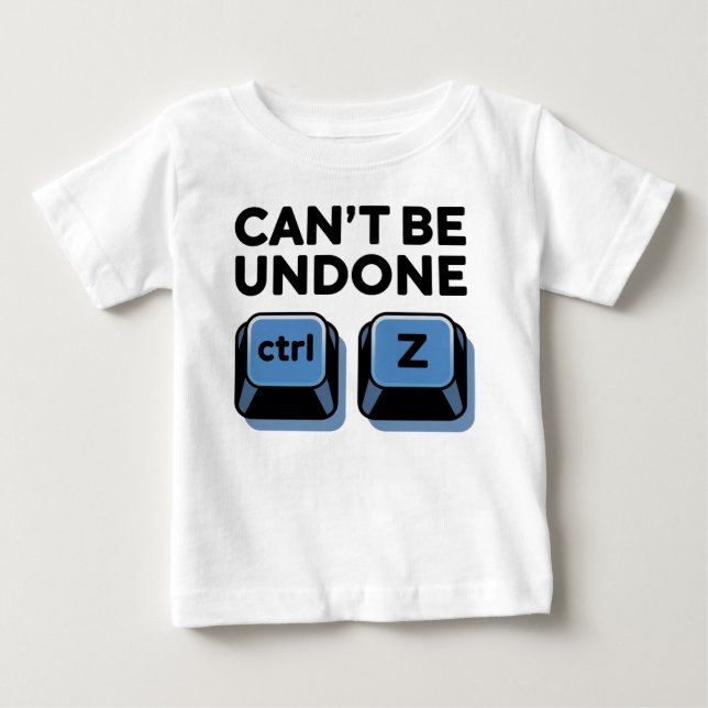 Det går inte att ångra kontrollen + z t shirt (Framsida)