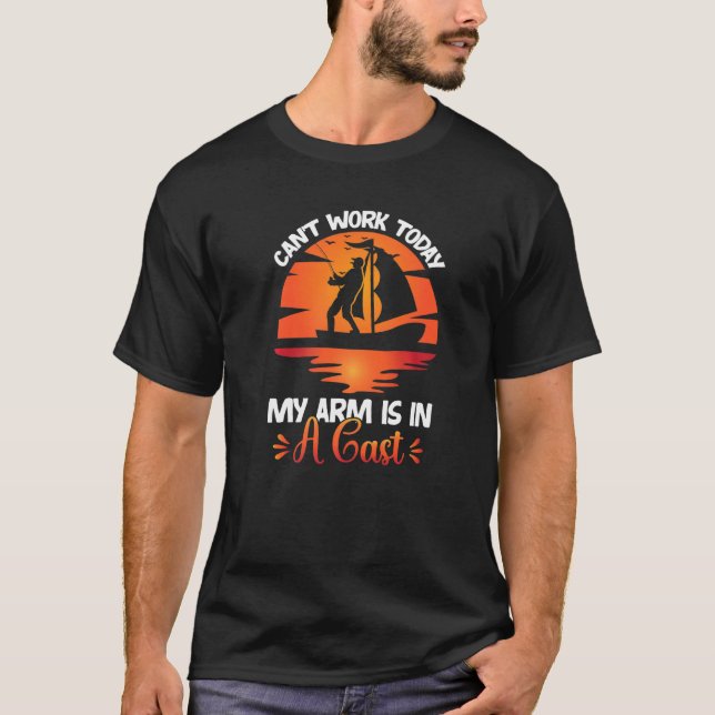 Det går inte att arbeta idag när Arm är i kustfisk T Shirt (Framsida)