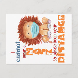 Det går inte att Bära en mask - Lejon Vykort