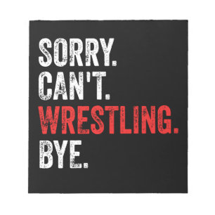 Det går inte att brottling Hej då Funny Wrestling Anteckningsblock