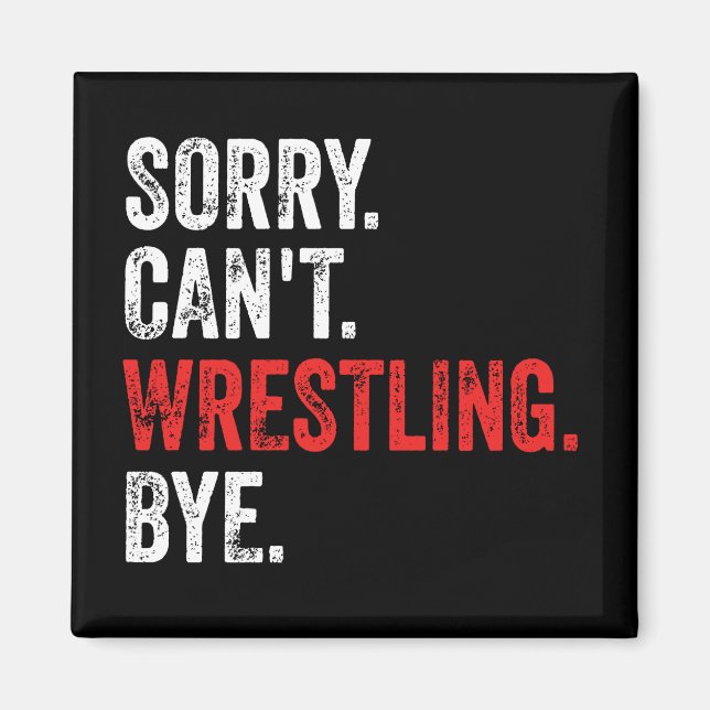 Det går inte att brottling Hej då Funny Wrestling Magnet (Framsidan)