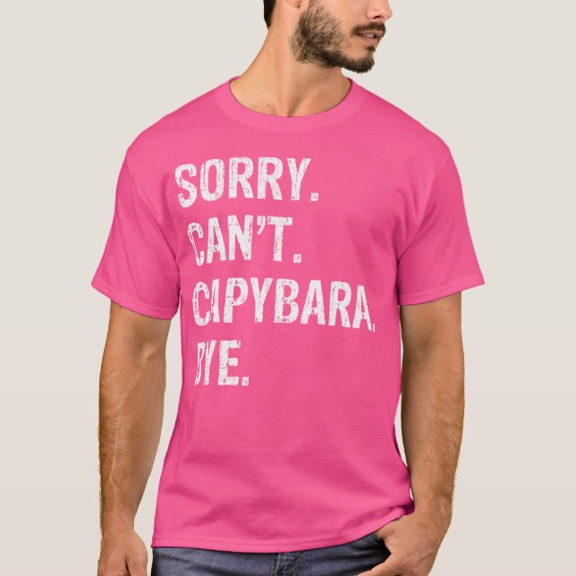 Det går inte att Capybara hej då T Shirt (Framsida)
