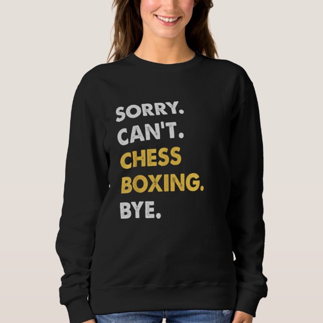 Det går inte att chess-Boxing Adjö Funny Chess-Box T Shirt (Framsida)