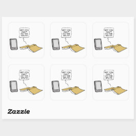 Det går inte att dela upp. fyrkantigt klistermärke